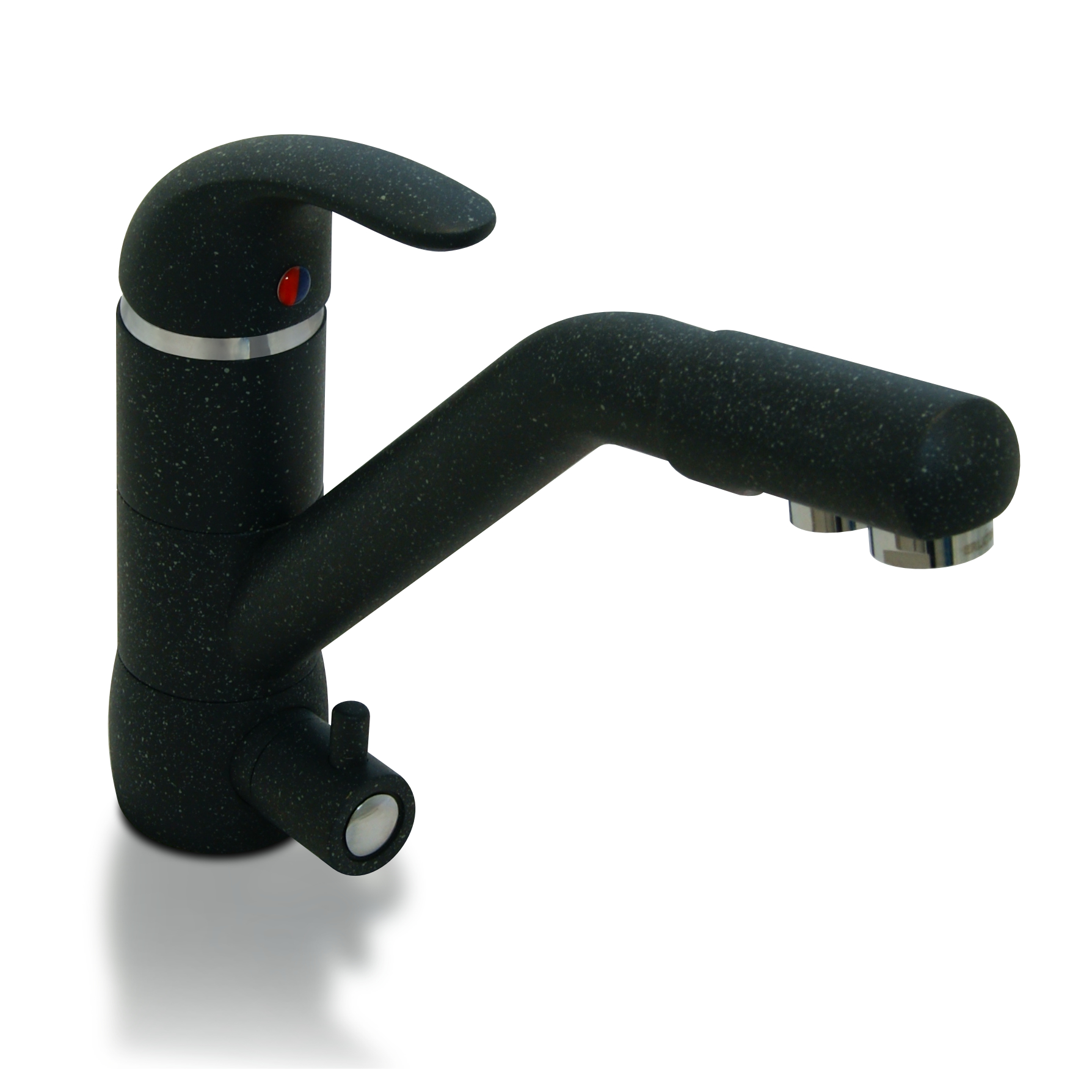 Three-way mixer tap S Black Granite