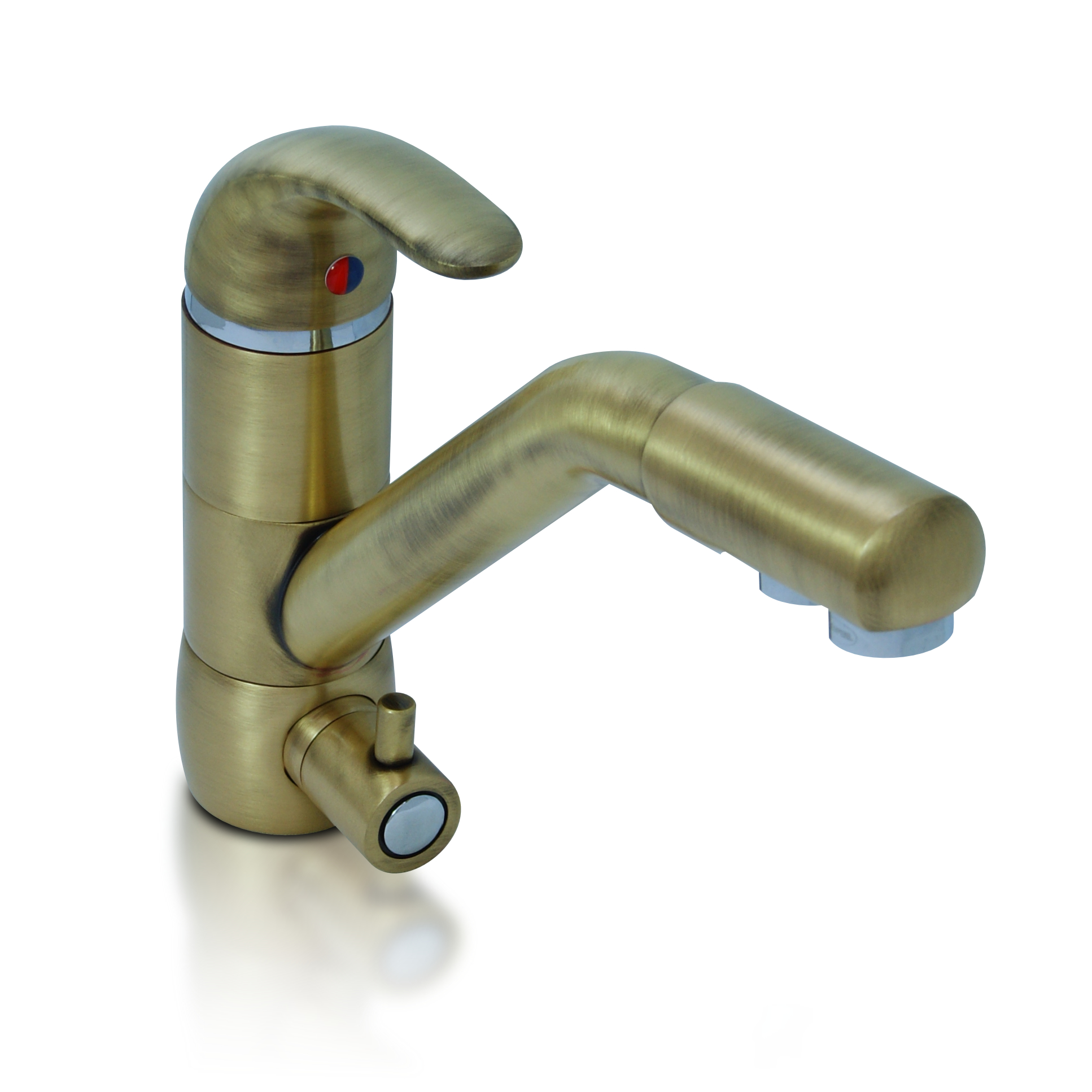 Three-way tap S brass-colour