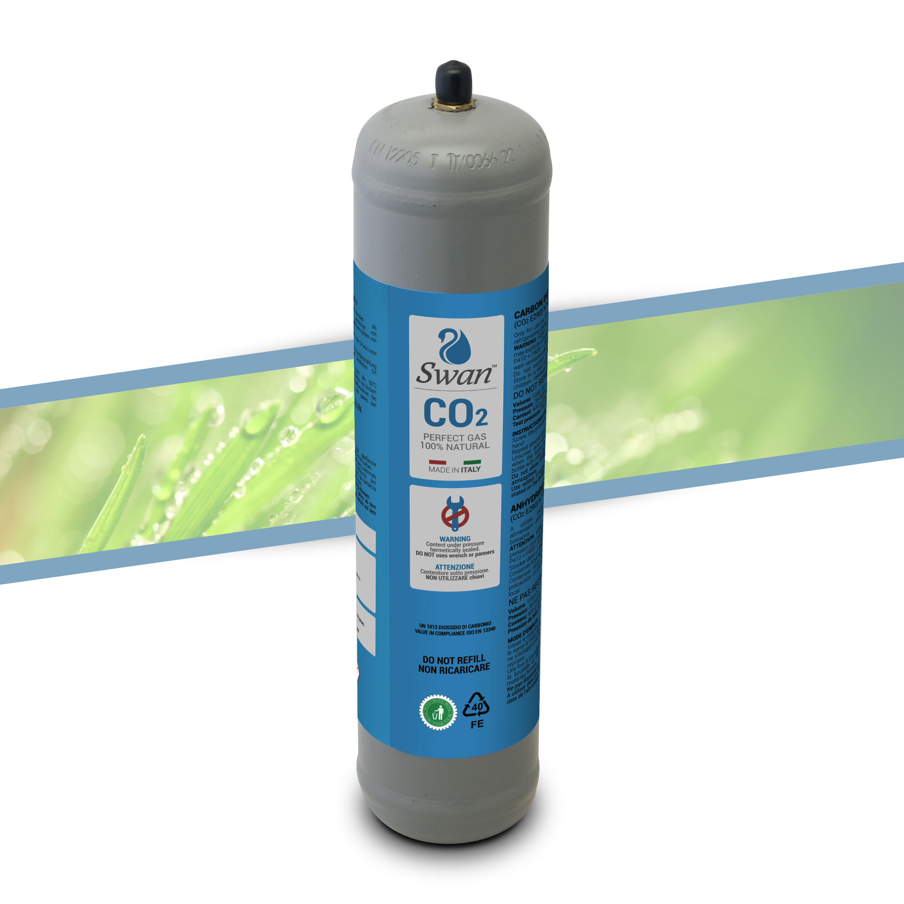 SWAN Disposable CO2 Cylinder 600 gr