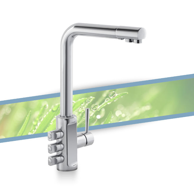 Mechanical Five ways mixer tap - high spout