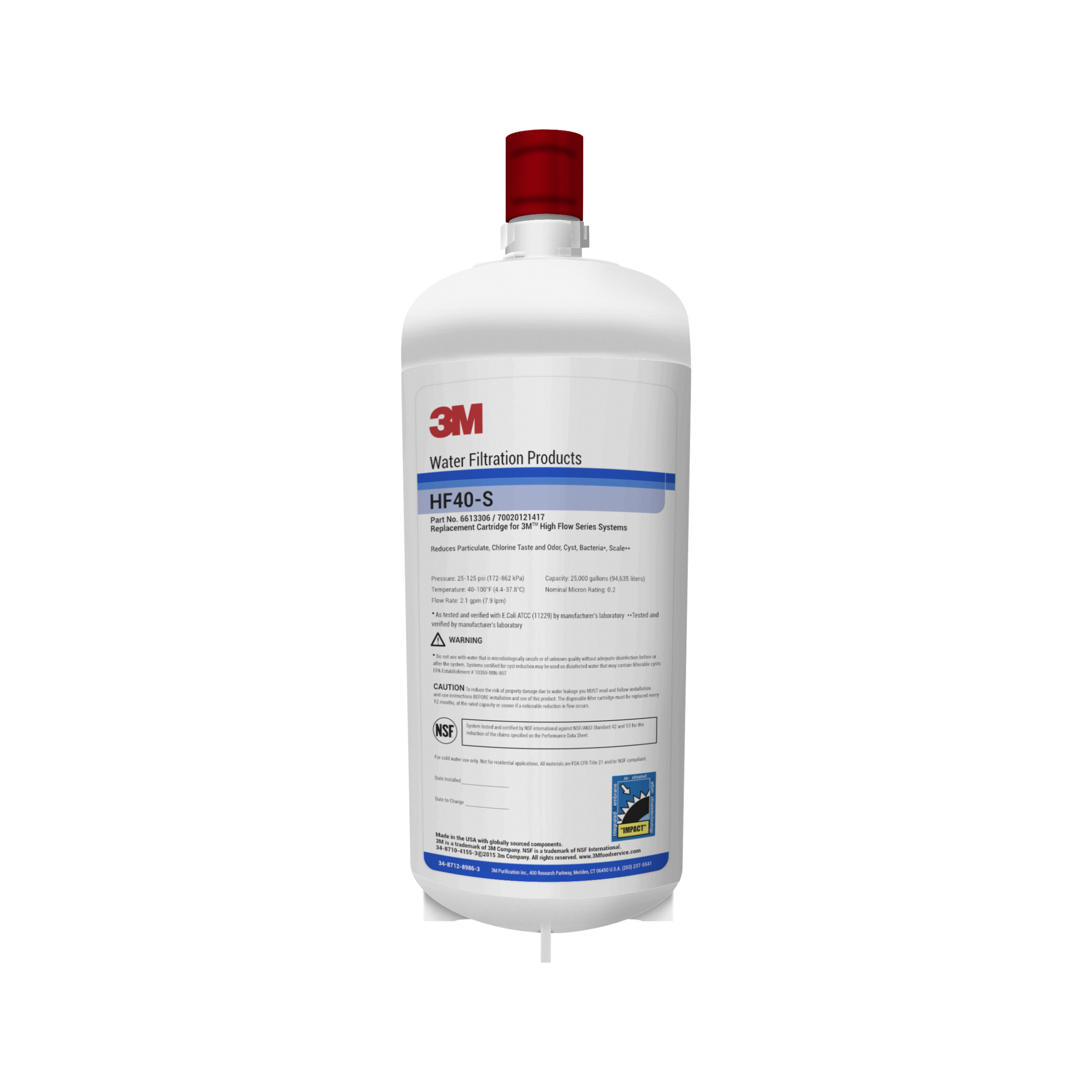 Filtering cartridge 3M HF40s