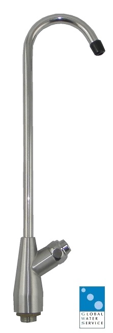 One-way stainless steel push button tap