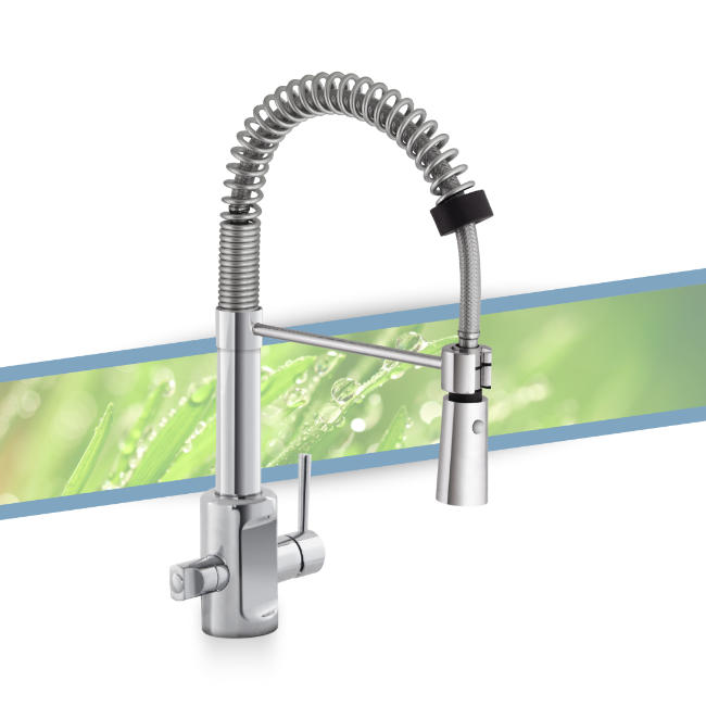 Three-way mechanical mixer tap with shower